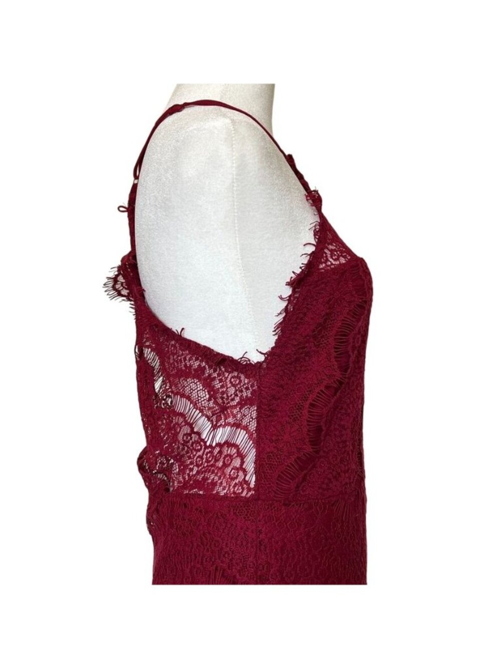 Free People Shes Got It Mini Dress Lace Halter Homecoming Cocktail Dark Romantic - Picture 4 of 13